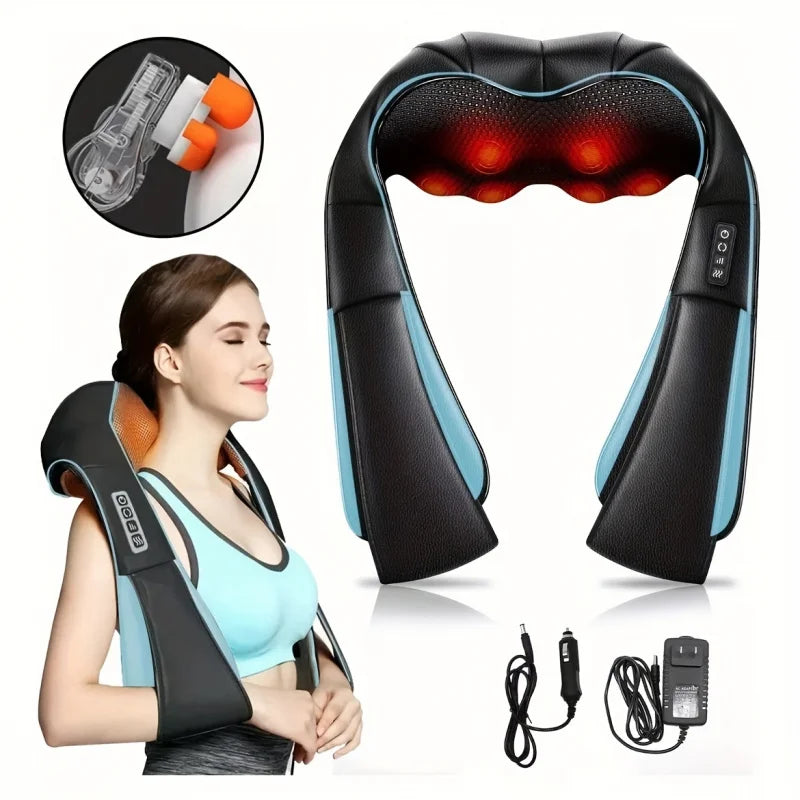 Neck Shoulder Back Massager with Heat - Shiatsu Neck Massager Present, Gift for Men/Women/Mom/Dad - Deep Kneading Massage