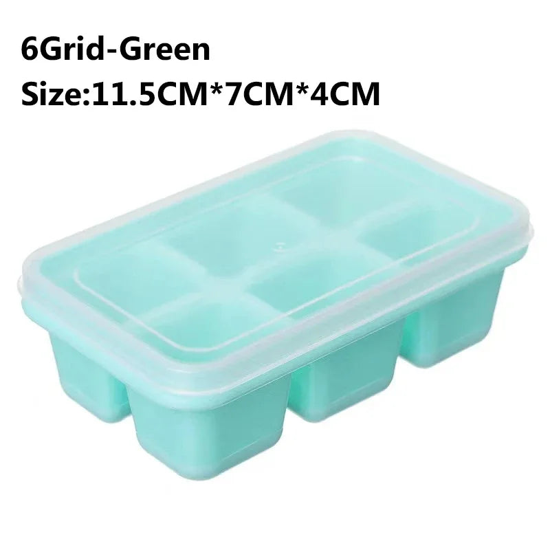 4/6/8/15/160 Grid Big Ice Tray Mold Giant Jumbo Large Food Grade Silicone Ice Cube Square Tray Mold DIY Ice Maker Ice Cube Tray